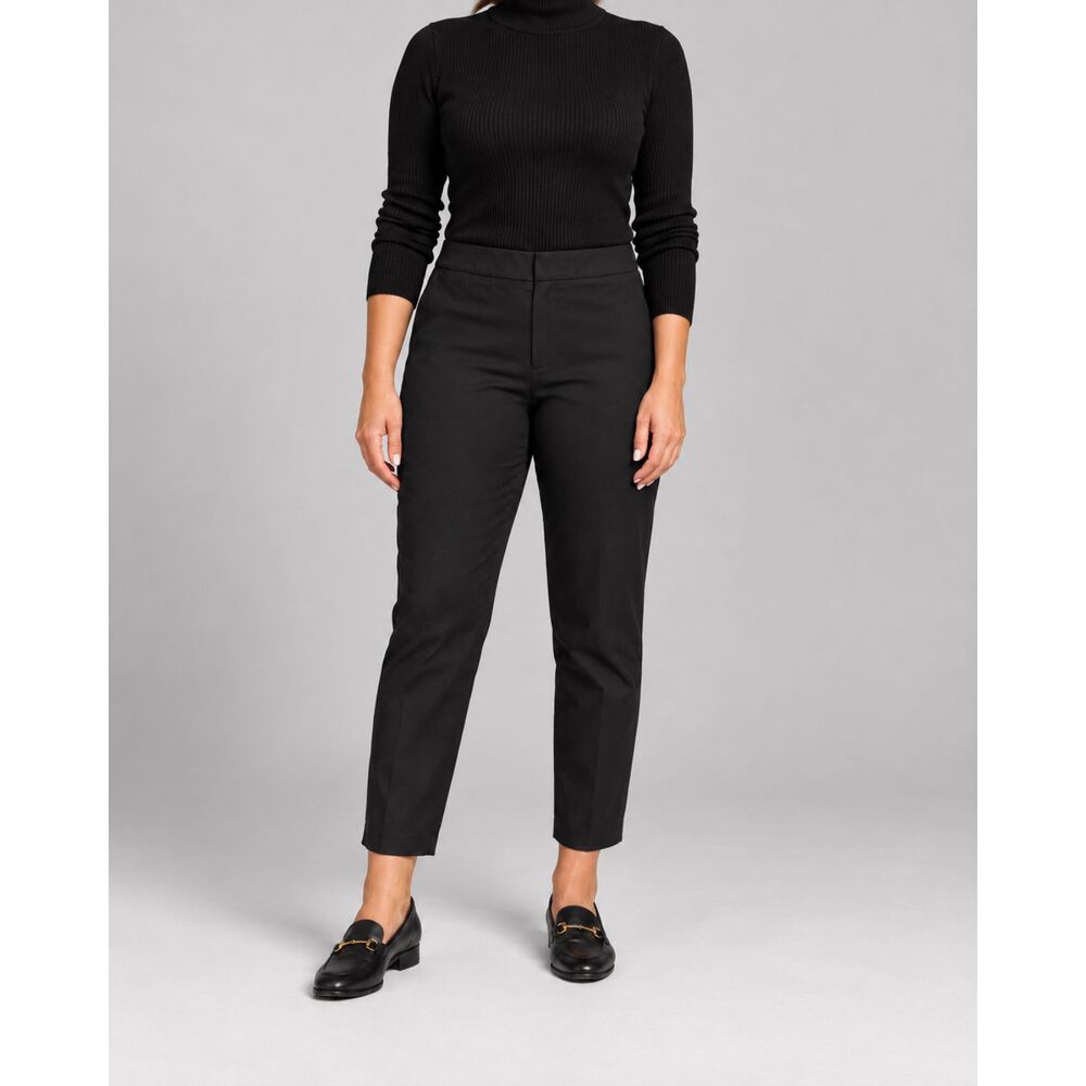 Kenneth Cole New York Black Ankle Pants Womens 12 Stretch Cotton Slim Tapered